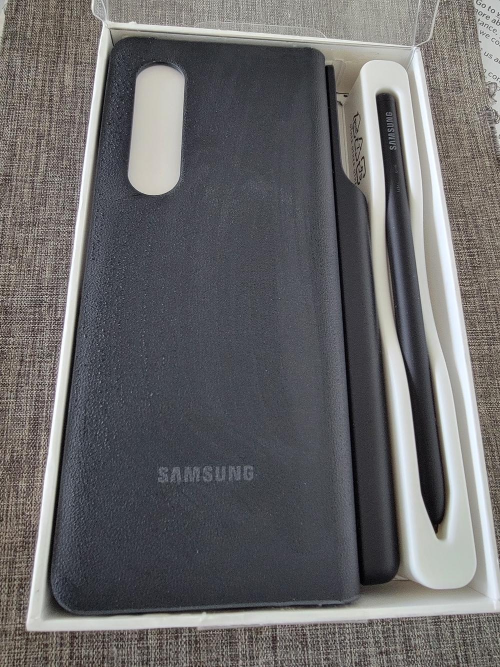 Samsung Flip Cover Case with S Pen for Z Fold3, Black